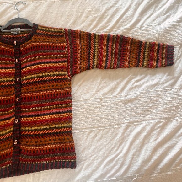 SFDG 100% Alapaca Colorful Cardigan Size M - Picture 7 of 7